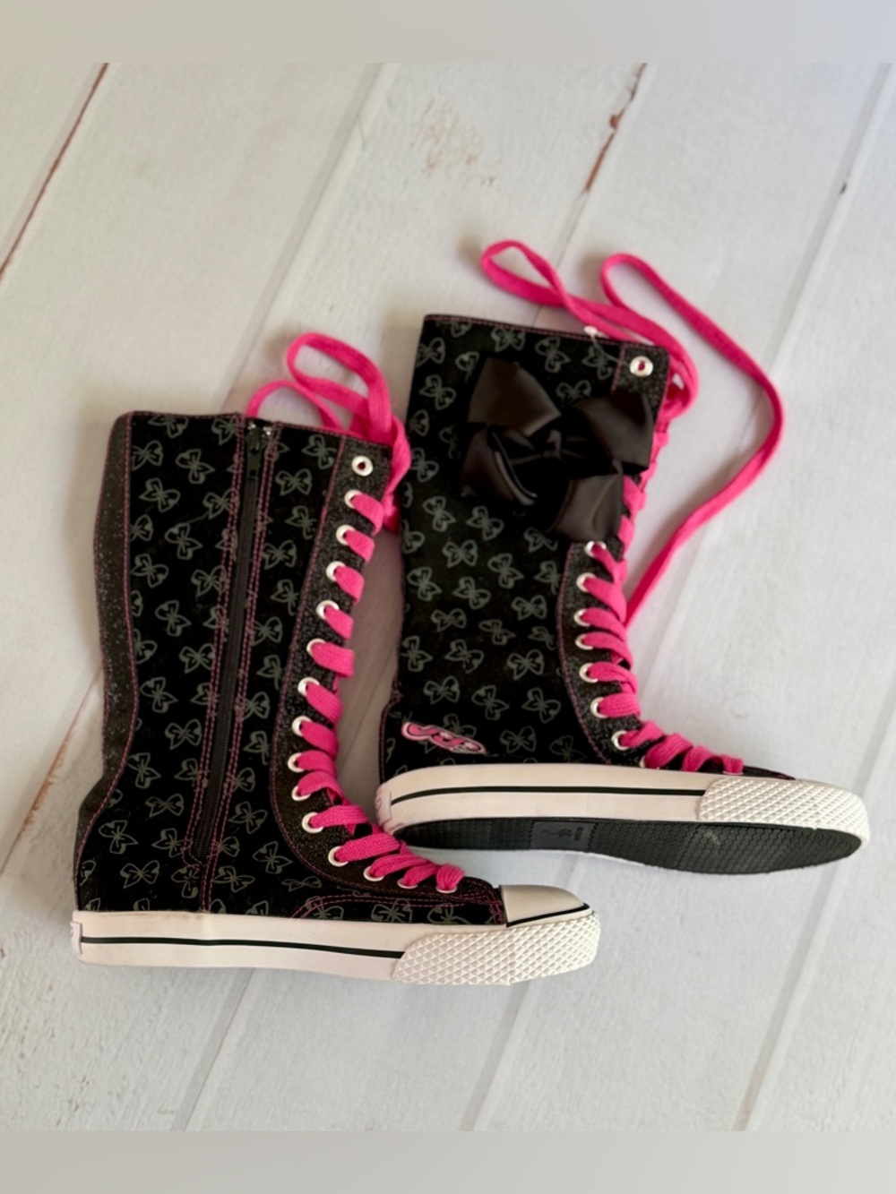 JoJo Siwa Knee High Lace-Up Sneakers | Youth Size 3 | NWOT Converse Style